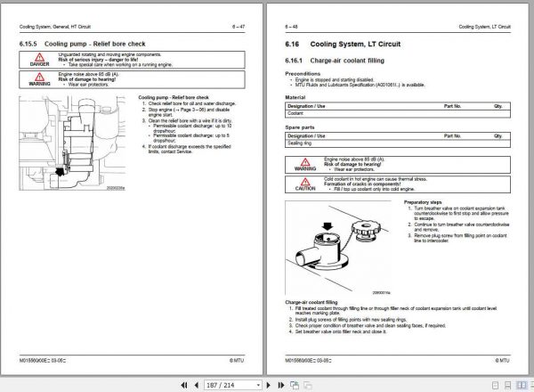 MTU Diesel Engine 12V 16V 18V 2000 G23 G83 Use and Maintenance Manual 2