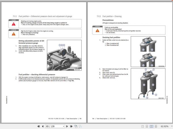 MTU Diesel Engine 12V 16V 2000 M86 M96 Operating Instructions 3