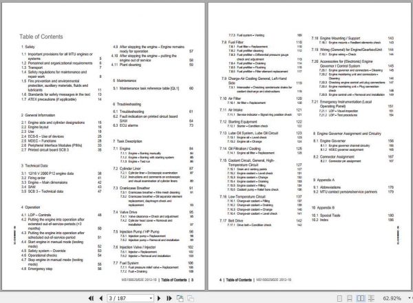 MTU Diesel Engine 12V 16V 2000 P12 Operating Instructions 2