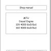MTU Diesel Engine 12V 16V 4000 Gx0 Gx1 Shop Manual 1