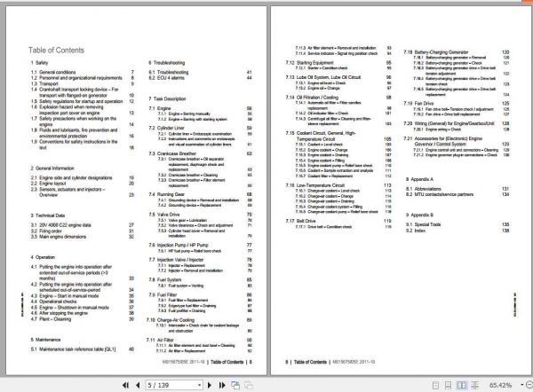 MTU Diesel Engine 20V 4000 C22 Operating Instructions 2