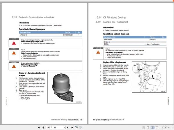 MTU Diesel Engine 20V 4000 G23 G83 Operating Instructions 2