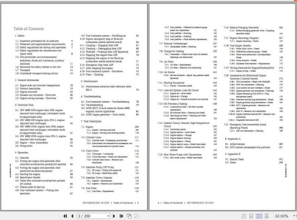 MTU Diesel Engine 20V 4000 M93x Operating Instructions MS150048 04E 2