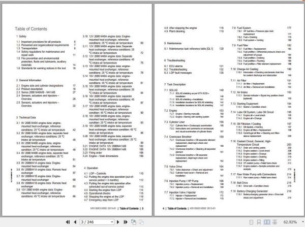 MTU Diesel Engine 8V 12V 16V 2000 M40 41AB Operating Instructions 2
