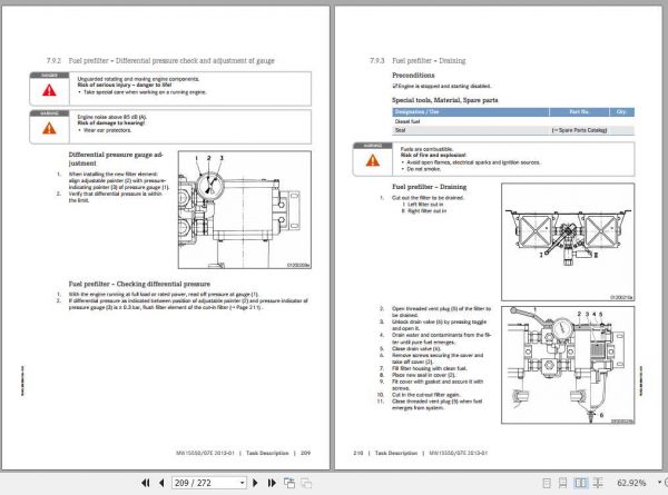 MTU Diesel Engine 8V 12V 16V 2000 M50 M51 Operating Instructions 3
