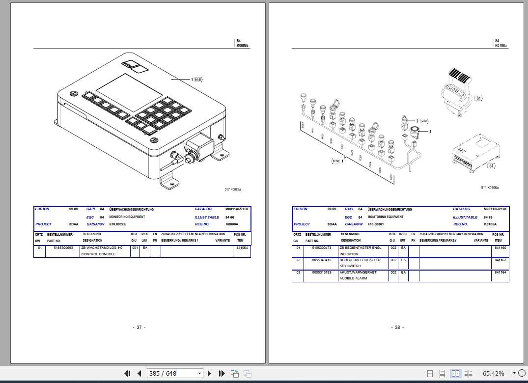 MTU Diesel Engine 8V 183 TE 5293 Parts Catalog