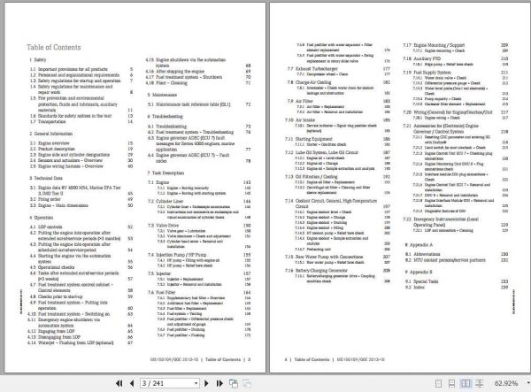 MTU Diesel Engine 8V 4000 M54 Operating Instructions 2