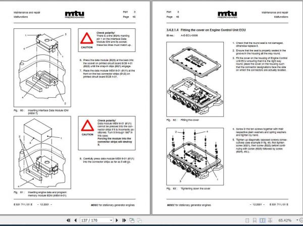 MTU Diesel Engine MDEC BR2000 BR4000 Technical Publication 2