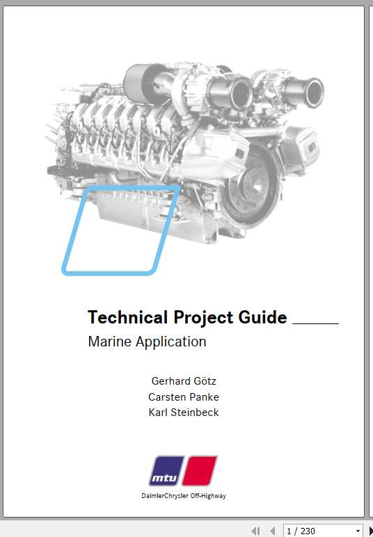 MTU Engine Marine Application Technical Project Guide