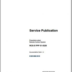 MTU Remote Control System RCS 5 FPP 01 03 B Service Publication 1