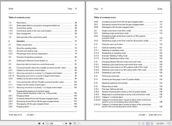 MTU Remote Control System RCS 5 FPP 01 03 B Service Publication 2