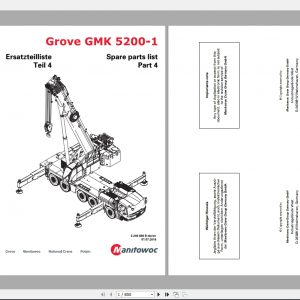 Manitowoc Grove Cranes All Models Updated 01.2021 Spart Parts Manual DE PDF DVD 6