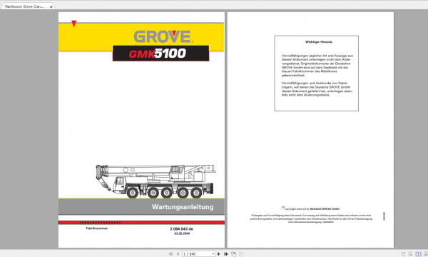 Manitowoc Grove Cranes All Models Updated 2020 Maintenance Manuals DE PDF DVD 2