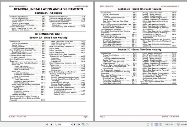 Mercury Mercruiser Marine Engine 11 Bravo Stern Drives Service Manual 2