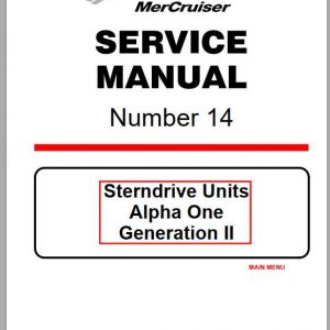 Mercury Mercruiser Marine Engine 14 Service Manual 1