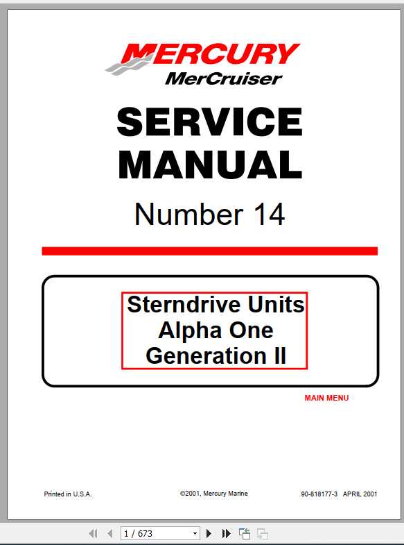 Mercury Mercruiser Marine Engine 14 Service Manual 1