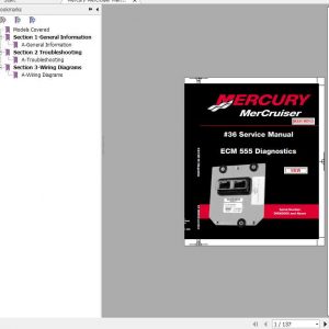 Mercury Mercruiser Marine Engine 36 ECM Diagnostics Service Manual 1