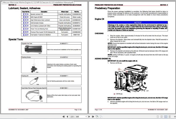 Mercury Mercruiser Marine Engine 4.3 5.0 MPI Seacore 4.3 5.0 Installation Manual 3