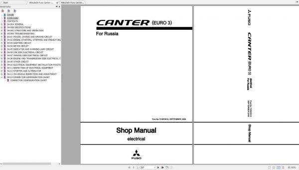 Mitsubishi Fuso Canter EURO 3 for Russia Electrical Shop Manual 09.2009 THSE0910 1