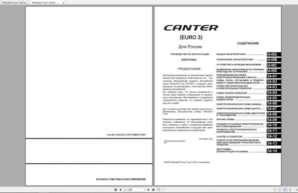 Mitsubishi Fuso Canter EURO 3 for Russia Electrical Shop Manual 09.2009 THSE0910 2