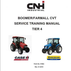 New Holland Case IH BOOMER FARMALL CVT Tier4 Service Training Manual 1