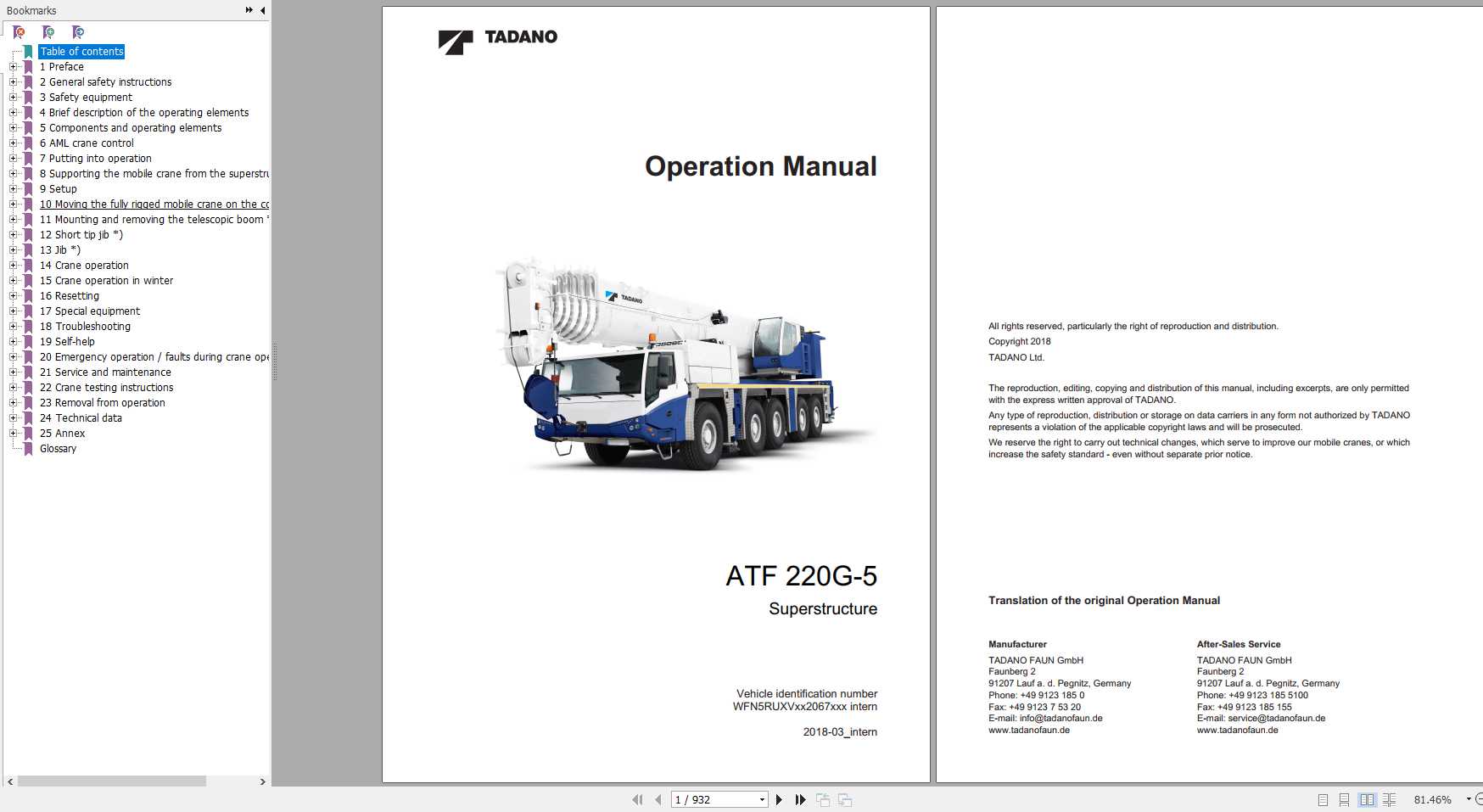 Tadano Demag ATF220G 5 2067xxx intern OW EN Operation Manual 1