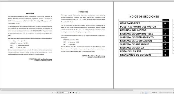 Toyota Forklift 11Z 12Z 13Z 14Z Engine Repair Manual 1