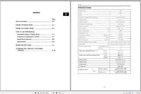 Toyota Forklift 1DZ Engine Repair Manual 2