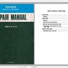Toyota Forklift 5FBE10 13 15 18 Repair Manual 1