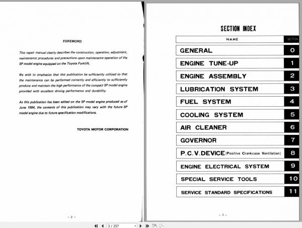 Toyota Forklift 5P Engine Repair Manual 2