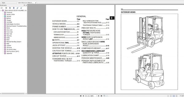 Toyota Forklift 7FB10 30 7FBJ35 Repair Manual 1