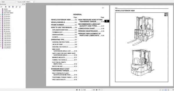 Toyota Forklift 7FBEF15 16 18 20 Repair Manual 2