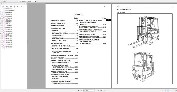 Toyota Forklift 7FBMF16 50 Repair Manual 2