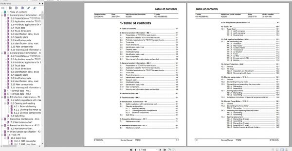 Toyota Forklift 7FBRE12 12C 14 14C 16 16C 20 20C 25 25C Service Manual 1