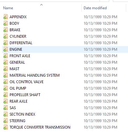 Toyota Forklift 7FGF15 30E Repair Manual 1
