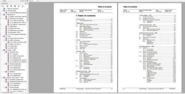 Toyota Forklift 7SLL12.5 7SLL16 7SLL13.5S 7SLL12.5F 7SLL16F Service Manual 2