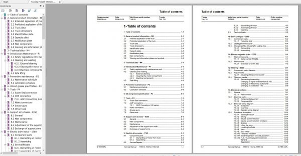 Toyota Forklift 7SM10 12S Service Manual 1