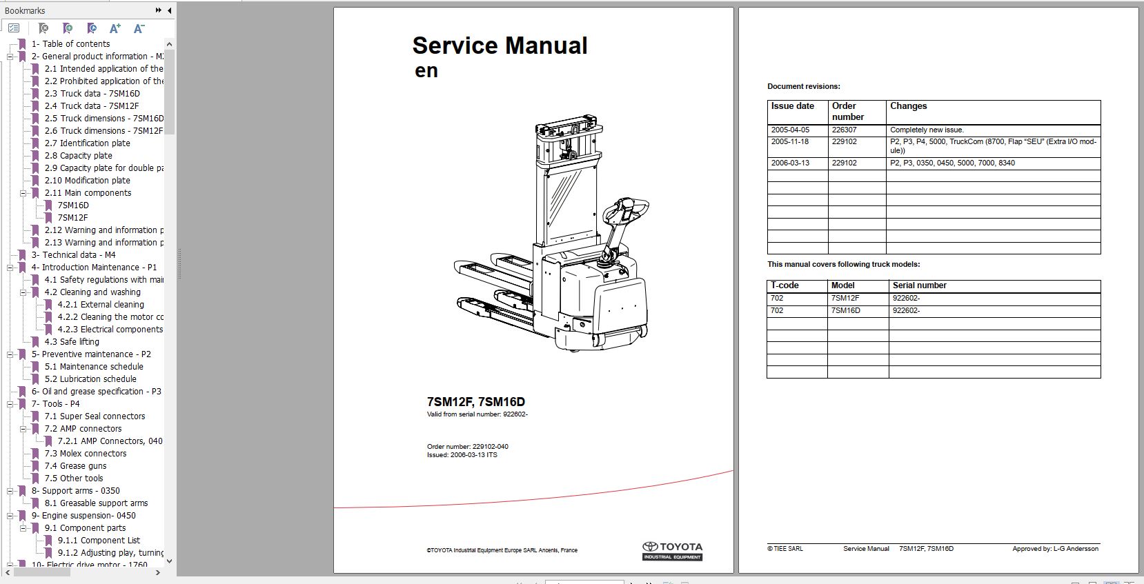 Toyota Forklift 7SM12F 16D Service Manual 2