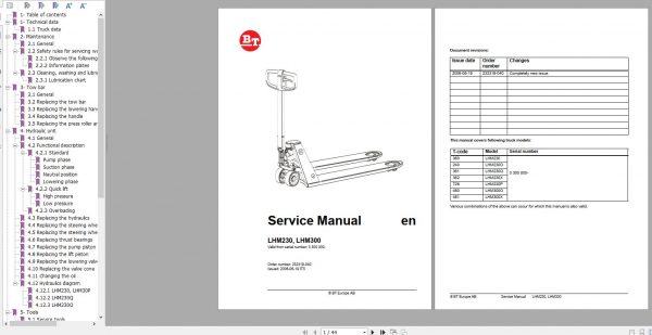 Toyota Hand Pallet HT20 23 Service Manual 1