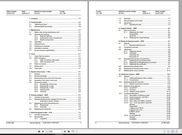 Toyota Order Picker 7LOP10CW CF Service Manual 2