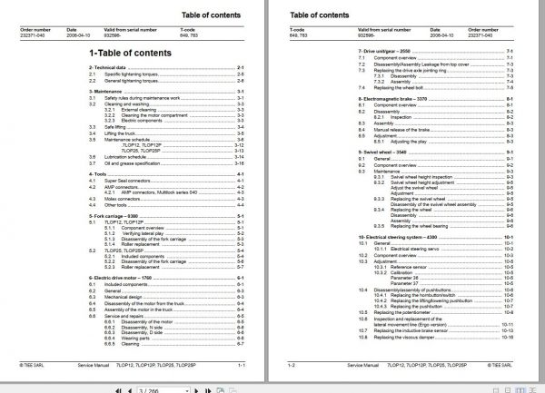 Toyota Order Picker 7LOP12 12P 25 25P Service Manual 2