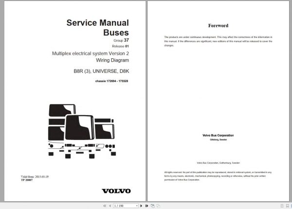 VOLVO Trucks Buses EWD Electronic Wiring Diagram PDF DVD 7