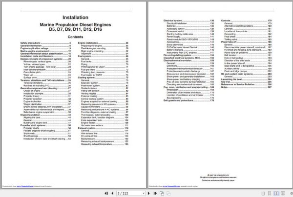 Volvo Penta Marine Engine D5 D16 Series Installation Manual 2