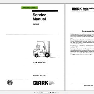 Clarkforkliftpdf2020Servicemanualmaintenanceschematicandservicebulletins10Ba1Gf