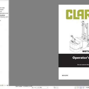 Clark Forklift All Models 112020 Operators Manuals 357GB PDF 3149nl