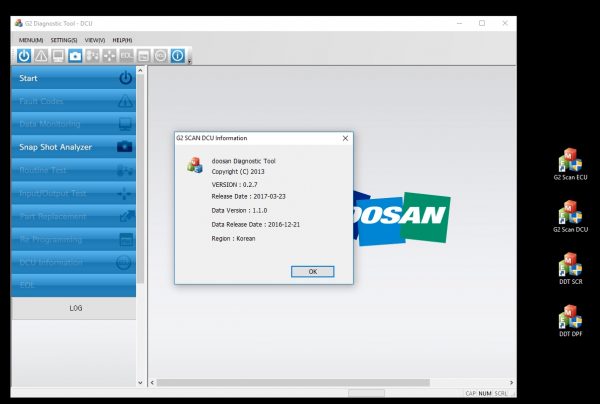 Doosan Diagnostic Tool DDT 03.2017 Diagnostic Software 11
