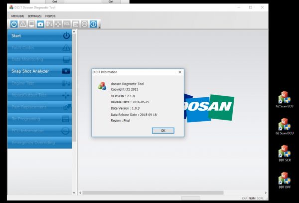 Doosan Diagnostic Tool DDT 03.2017 Diagnostic Software 15