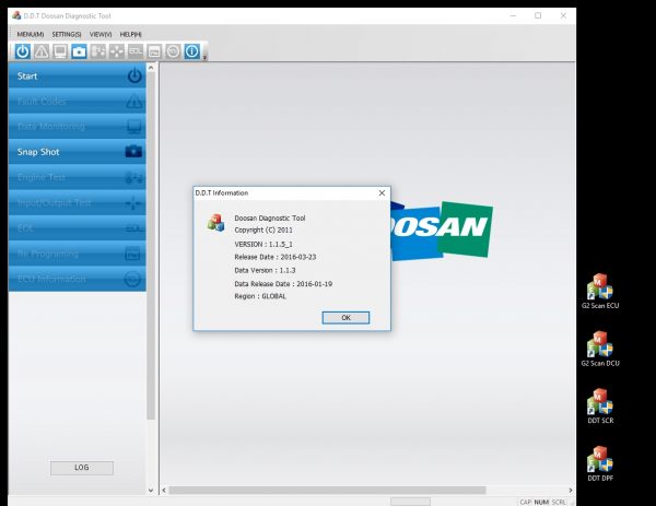 Doosan Diagnostic Tool DDT 03.2017 Diagnostic Software 17