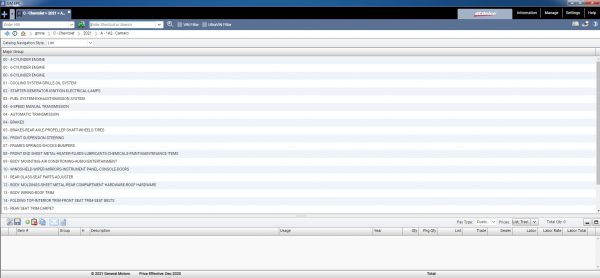 General Motors GMNA EPC 2021 12.2020 Spare Parts Catalogue 6