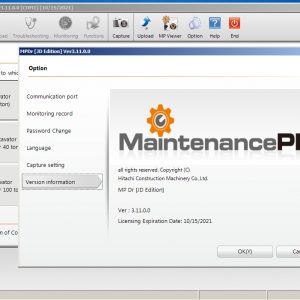 Hitachi Construction Machinery MPDr Ver 3.11.0.0 02.2021 Diagnostic Software 4